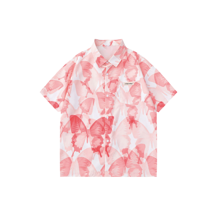 Cloudy Butterfly Patterned Shirt