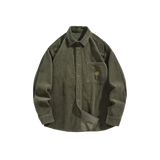 Embroidered Pocket Corduroy Shirt