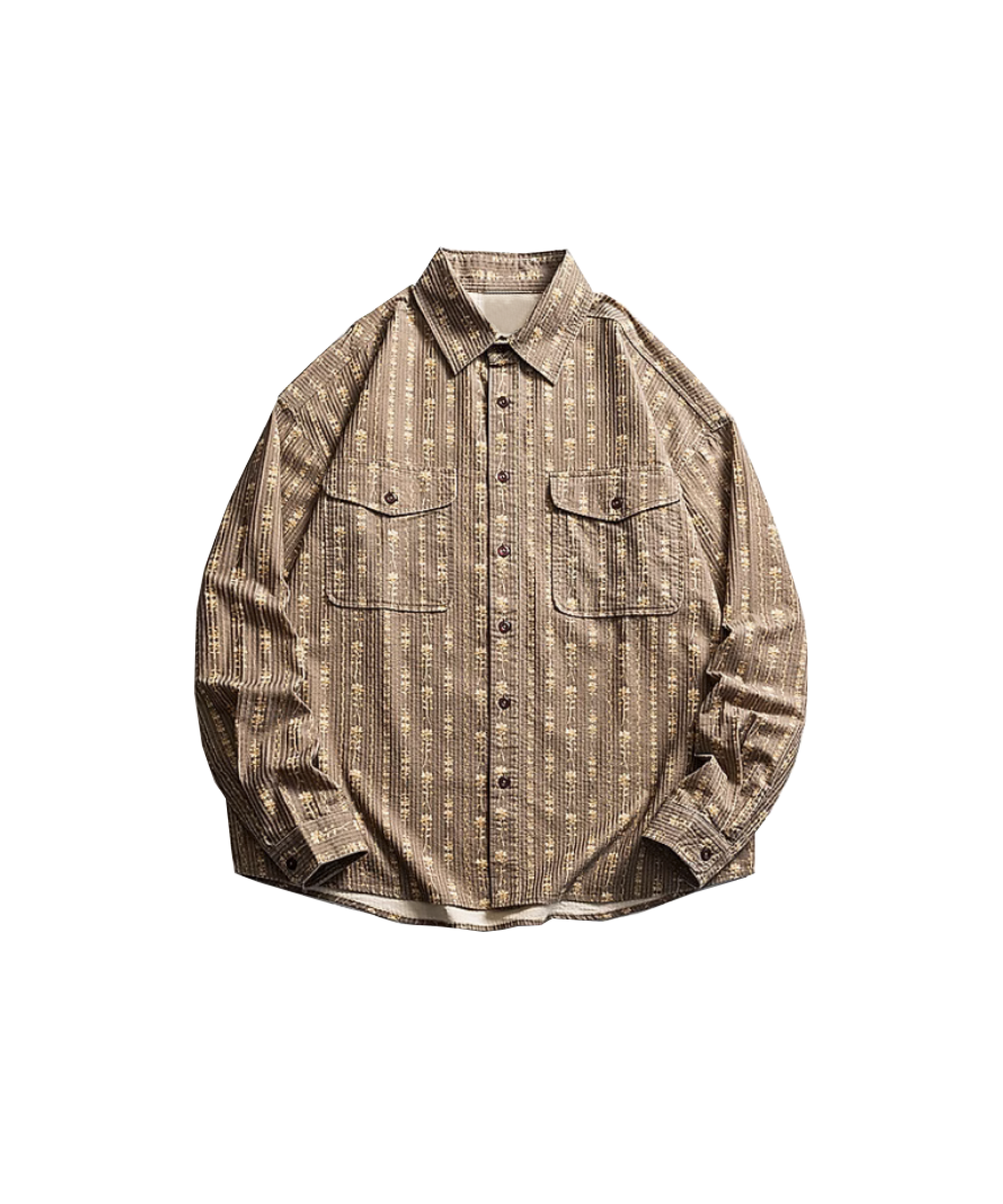 Retro Flower Print Shirt