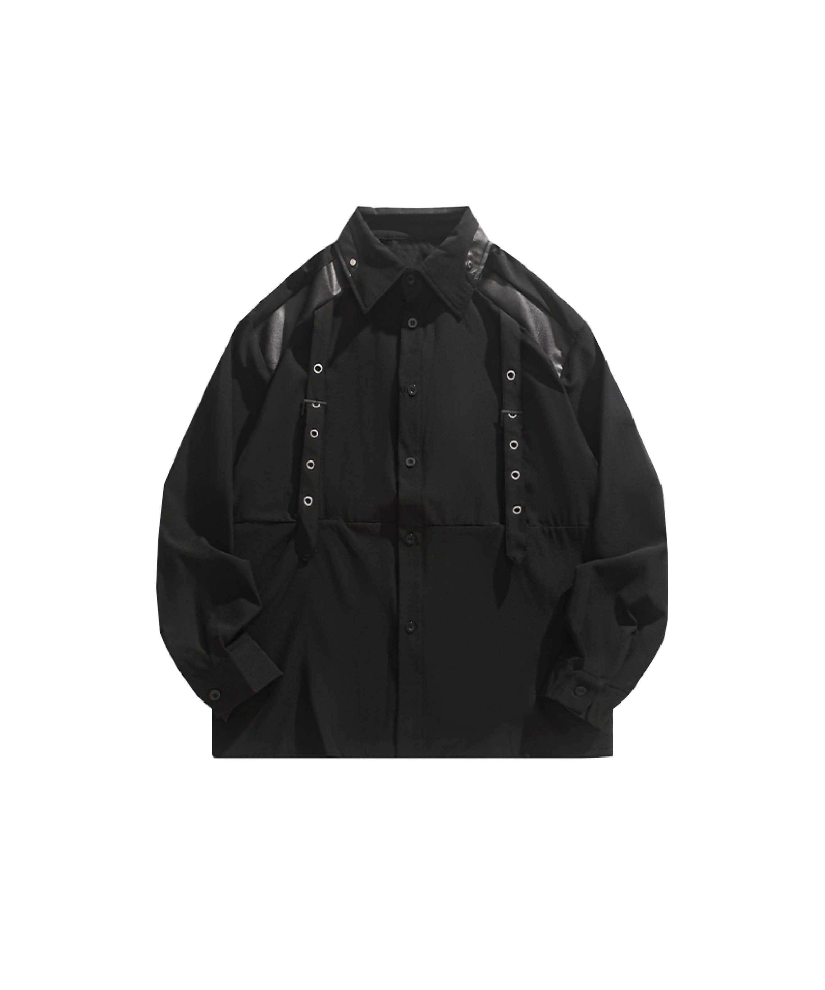 Leather Stitching Belt Shirt