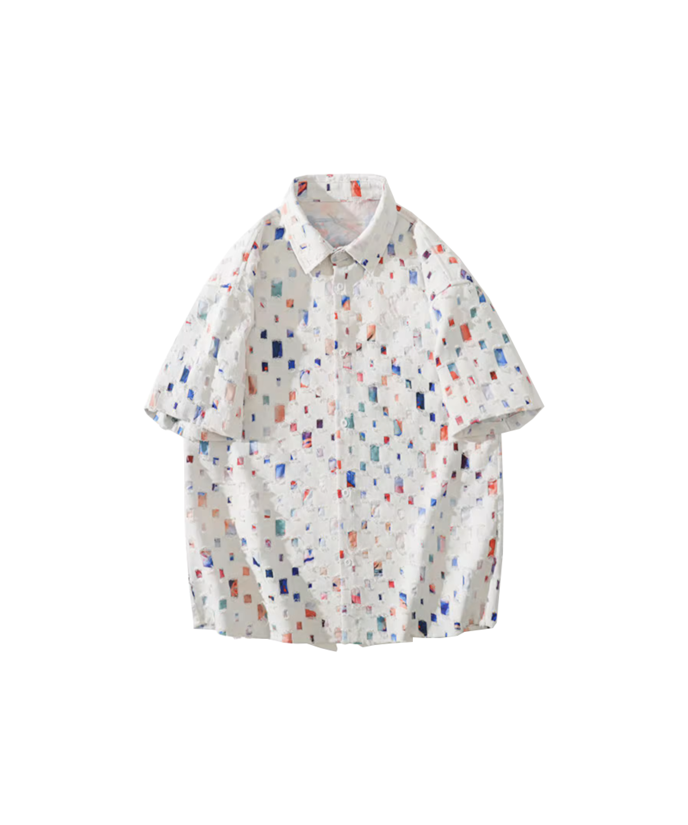 Colorful Block Short Sleeve Shirt