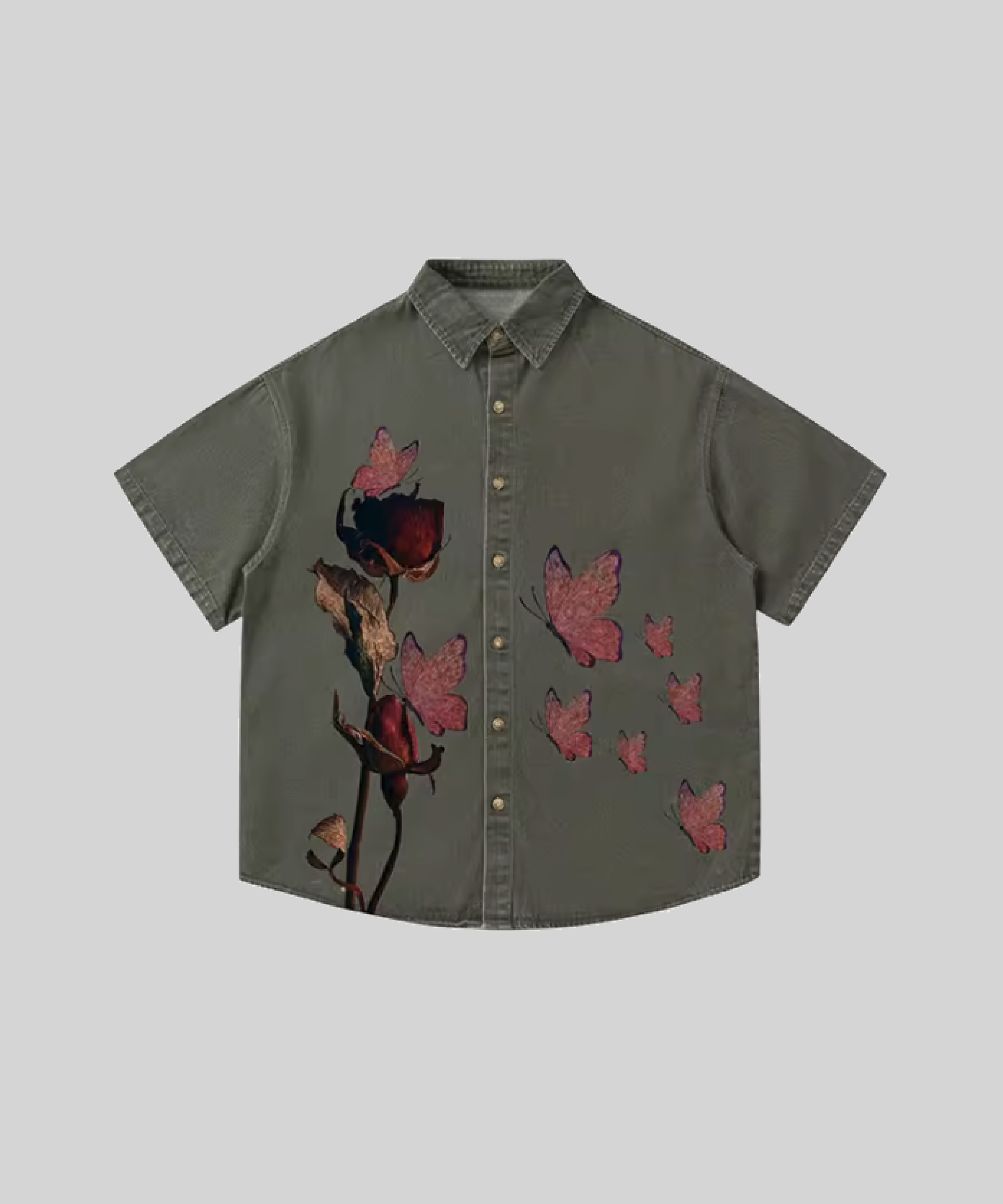 Washed Denim Butterfly Shirt