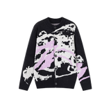 Artistic Graffiti Jacquard Cardigan