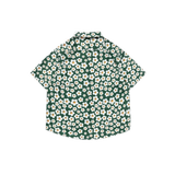 Flower Pattern Green Shirt
