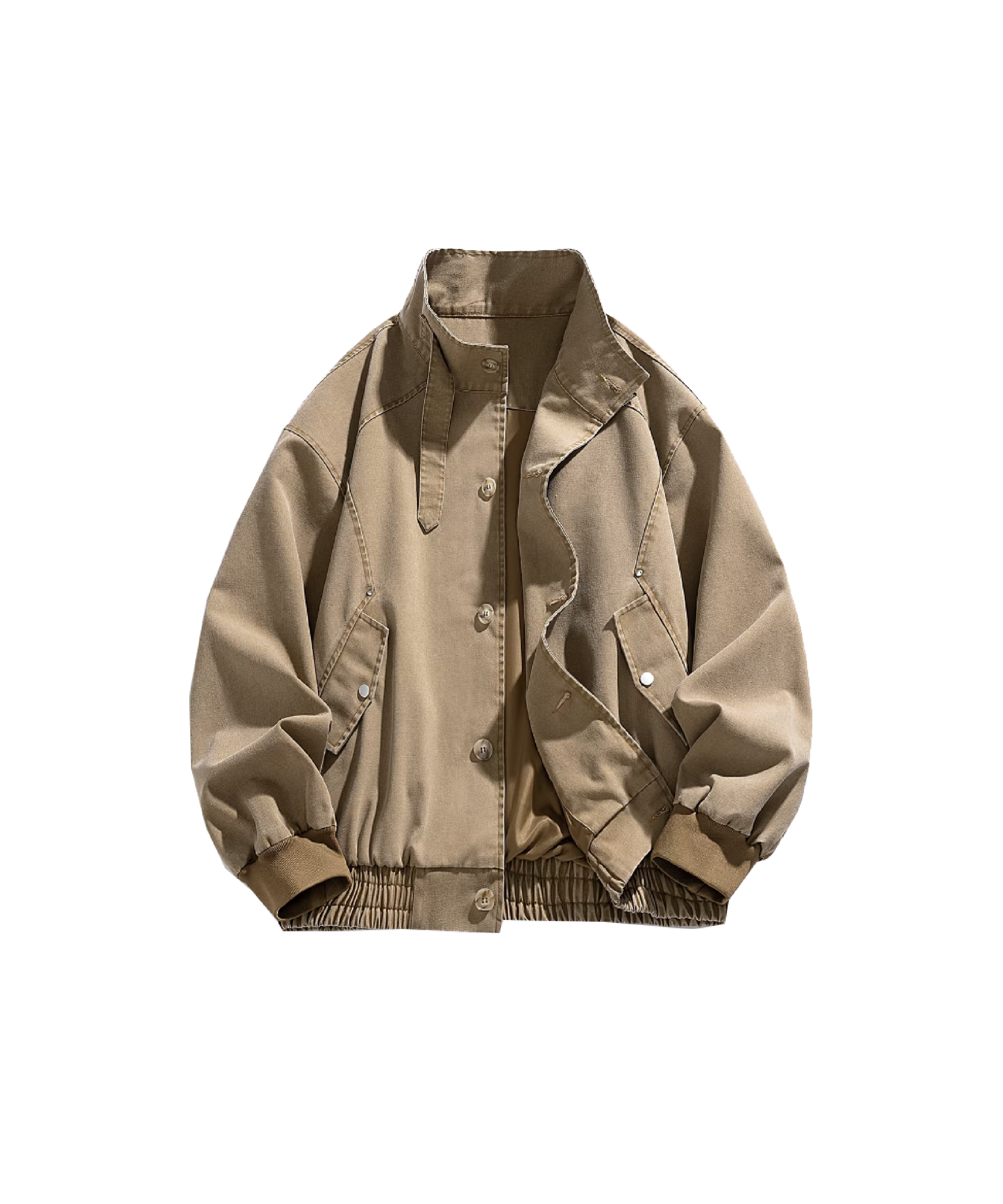 Cropped Stand Collar Jacket