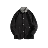 Contrast Corduroy Collar Workwear Jacket