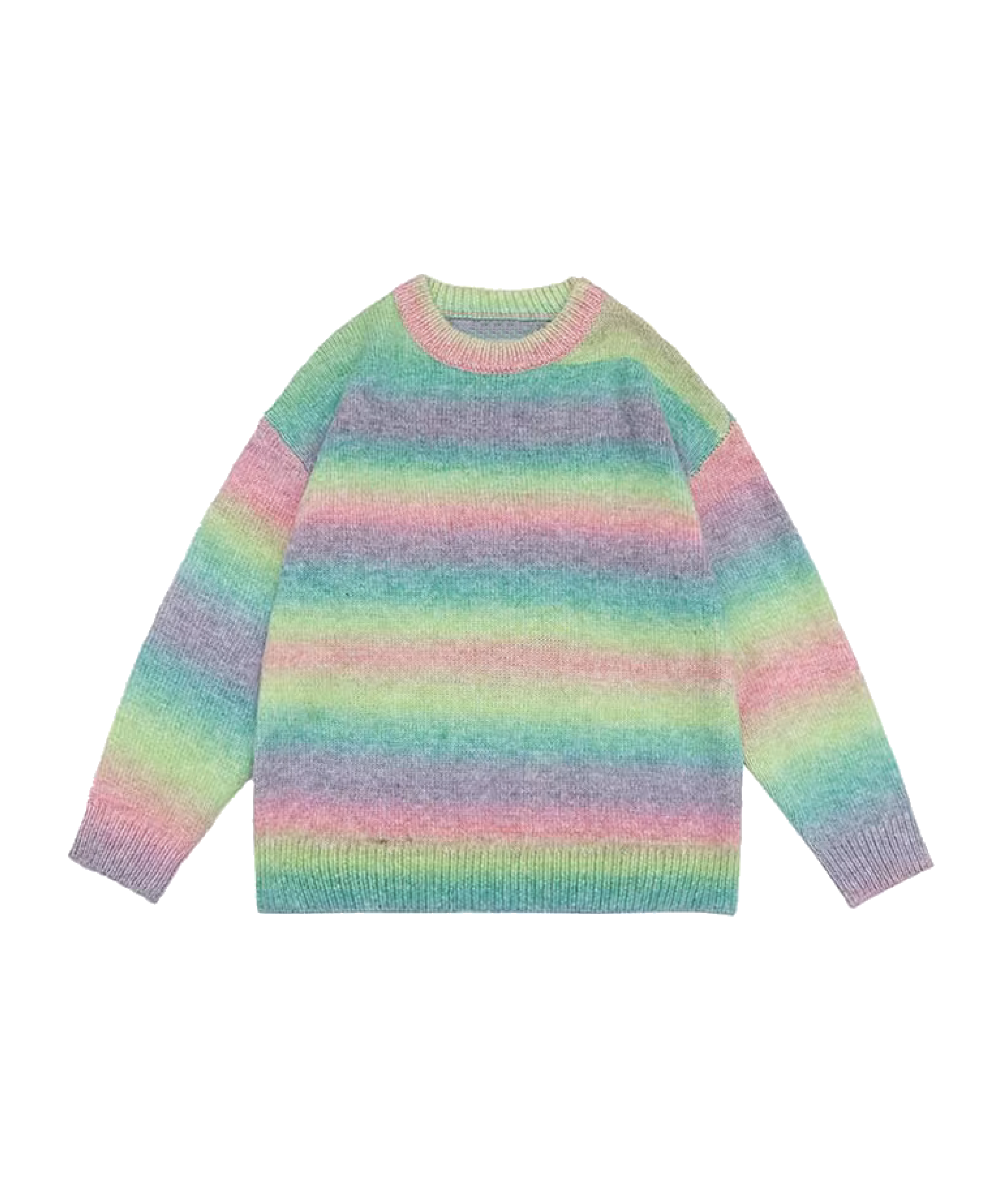 Fluffy Rainbow Color Sweater