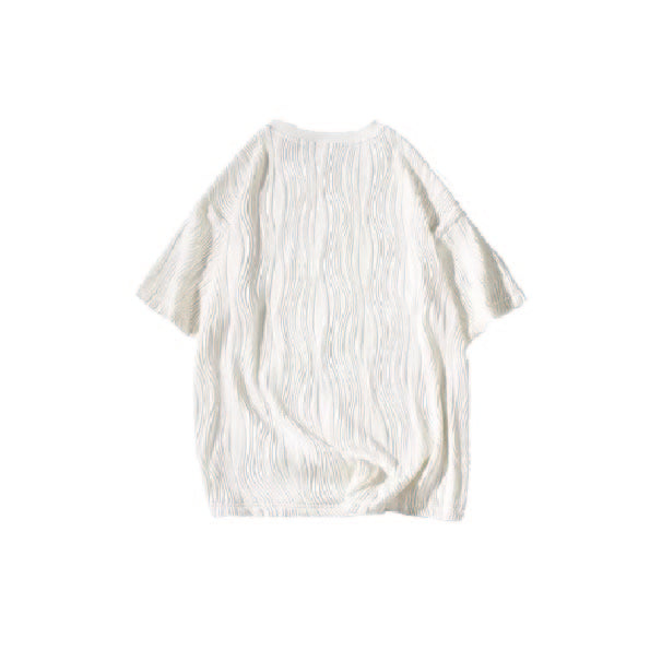 Relaxed Wave Embossed T-shirt