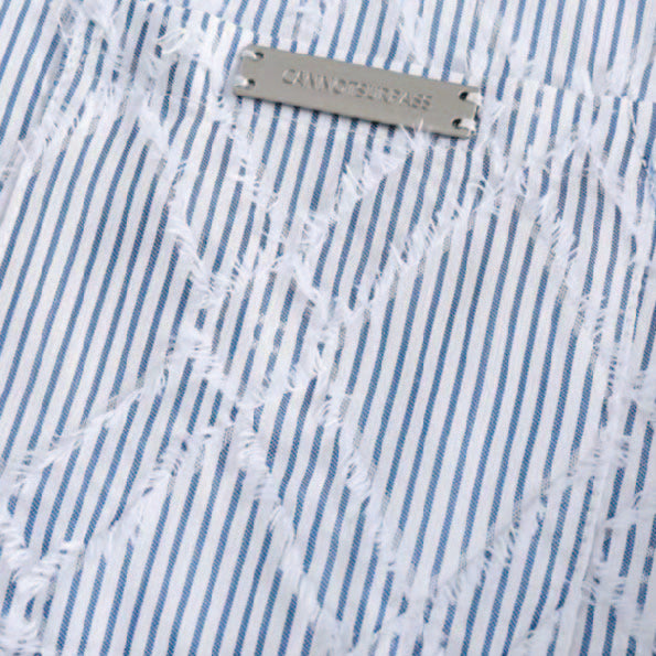 Fluff Blue Stripe Short Sleeve Shirt