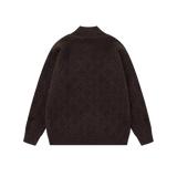 Emboss Wave Jacquard Cardigan