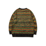 Contrast Color Stripe Sweater