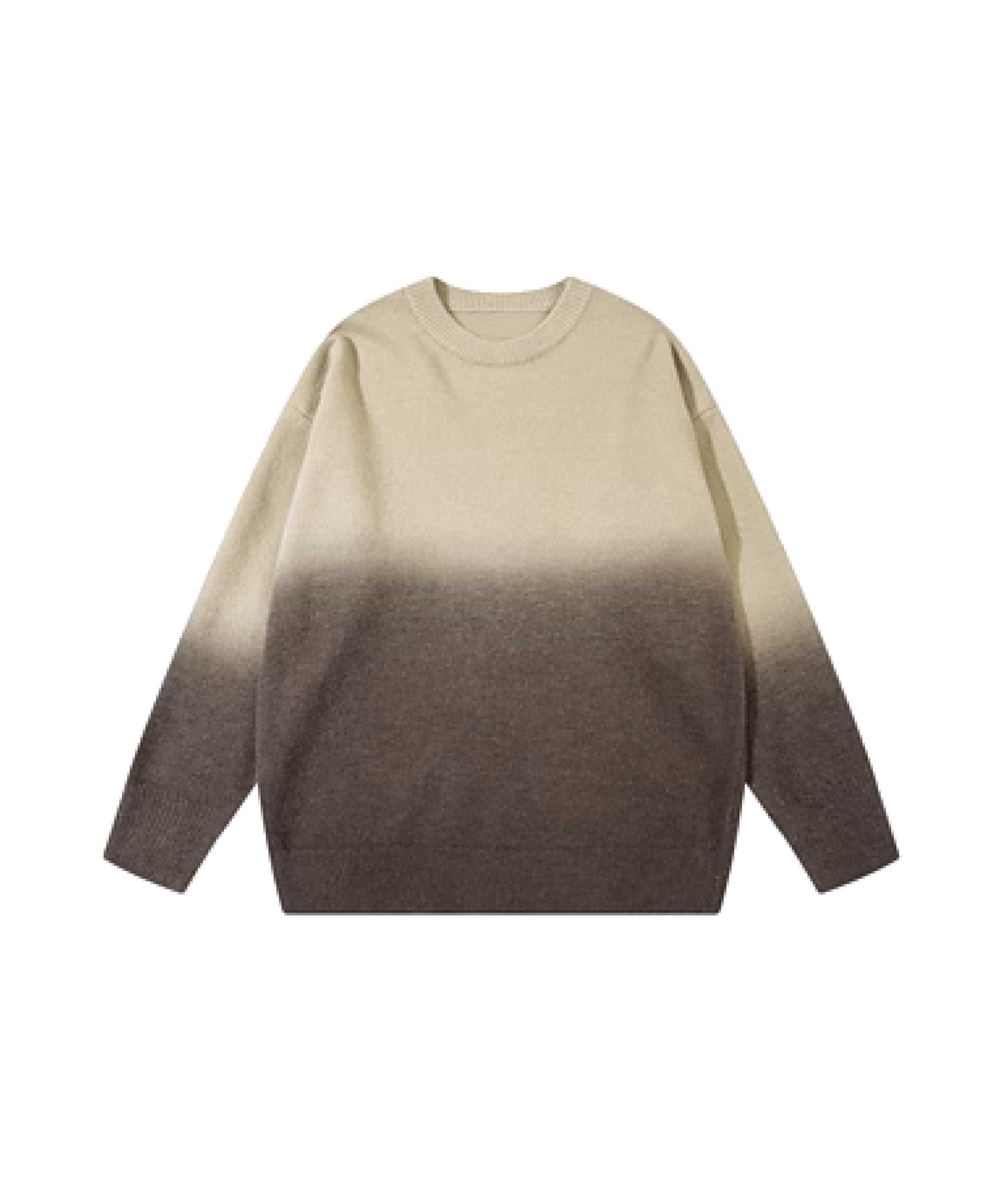 Classic Round Collar Gradient Sweater