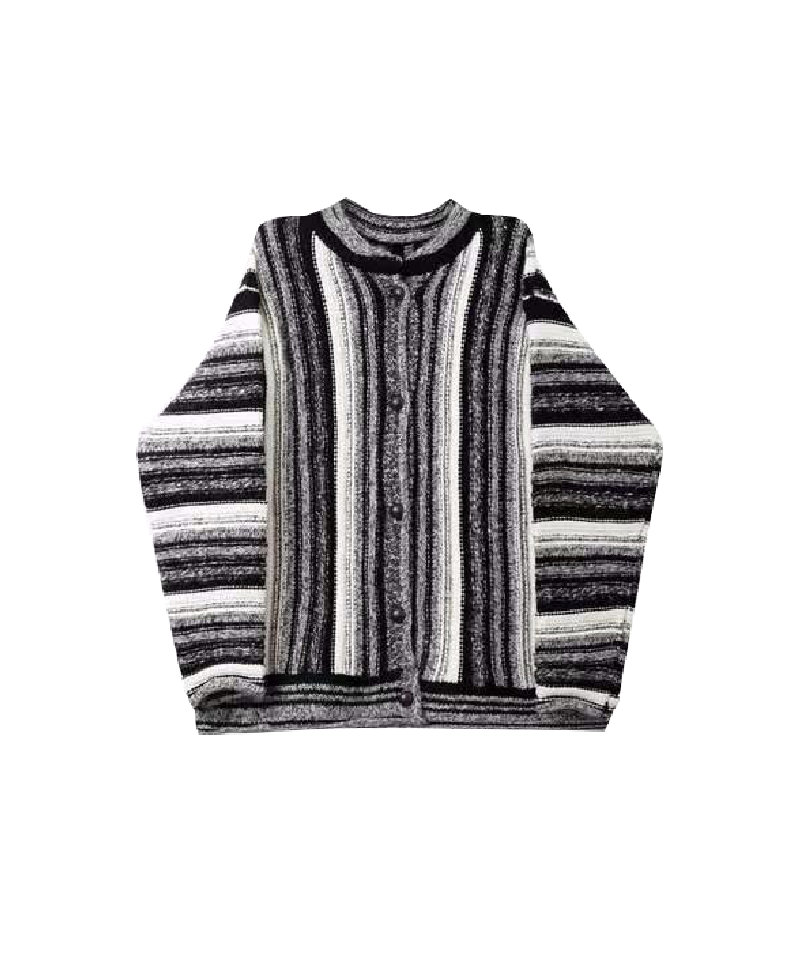 Gradient Multi-Tone Striped Cardigan
