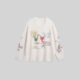 Cheerful Graffiti Long Sleeve Shirt