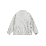 Distress Off White Denim