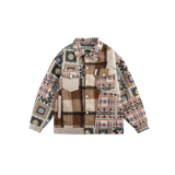 Exotic Pattern Stitching Jacket