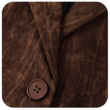 Brown Corduroy Flower Jacket