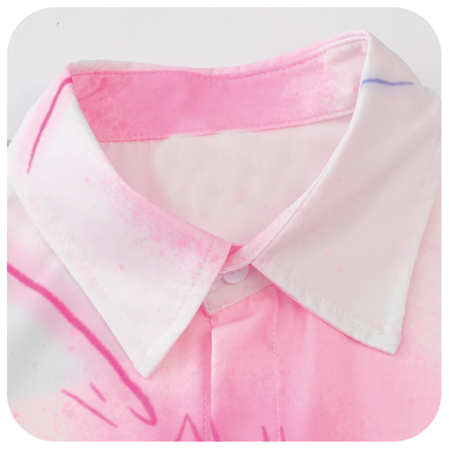 Розовая рубашка с коротким рукавом Spray Stars