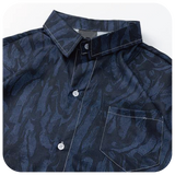 Abstract Stripe Short Sleeve Shirt