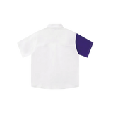 Contrast Color Short-sleeved Shirt