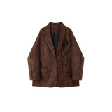 Brown Corduroy Flower Jacket