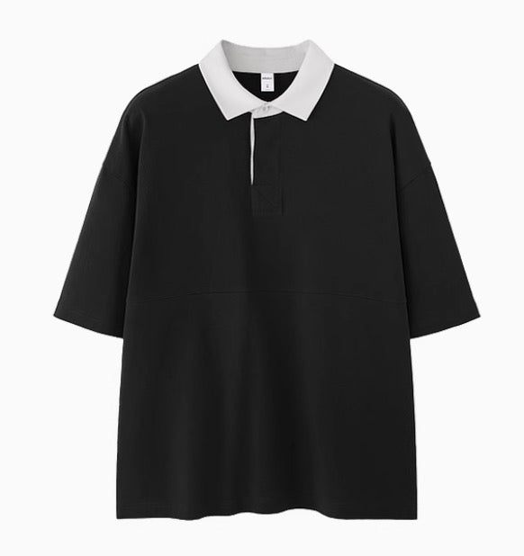 Two Tone Basic Polo Shirt