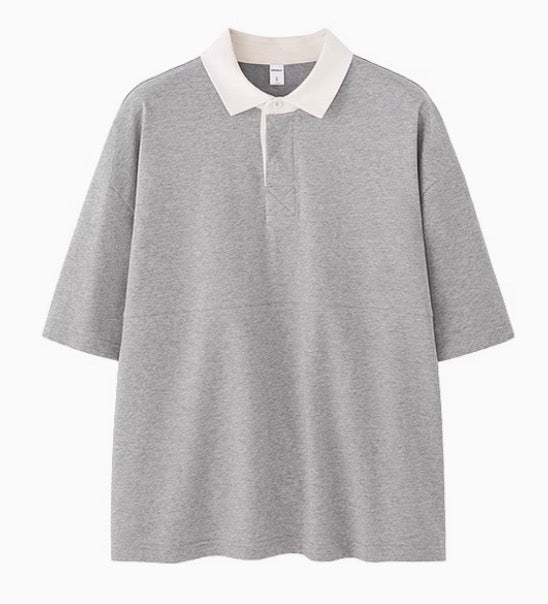 Two Tone Basic Polo Shirt