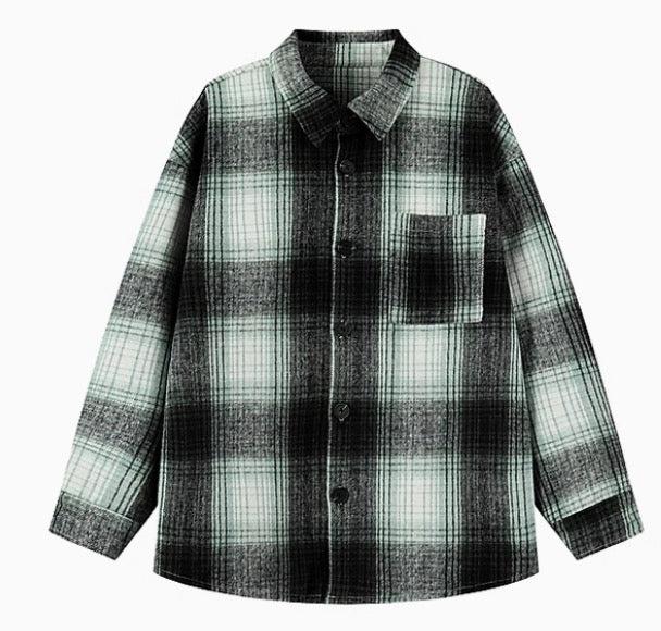 Fuzzy Colored Check Shirt