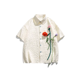 Embossed Handmade Flower Shirt