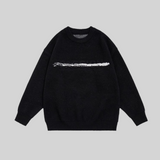 Jacquard Letter Rib Sweater