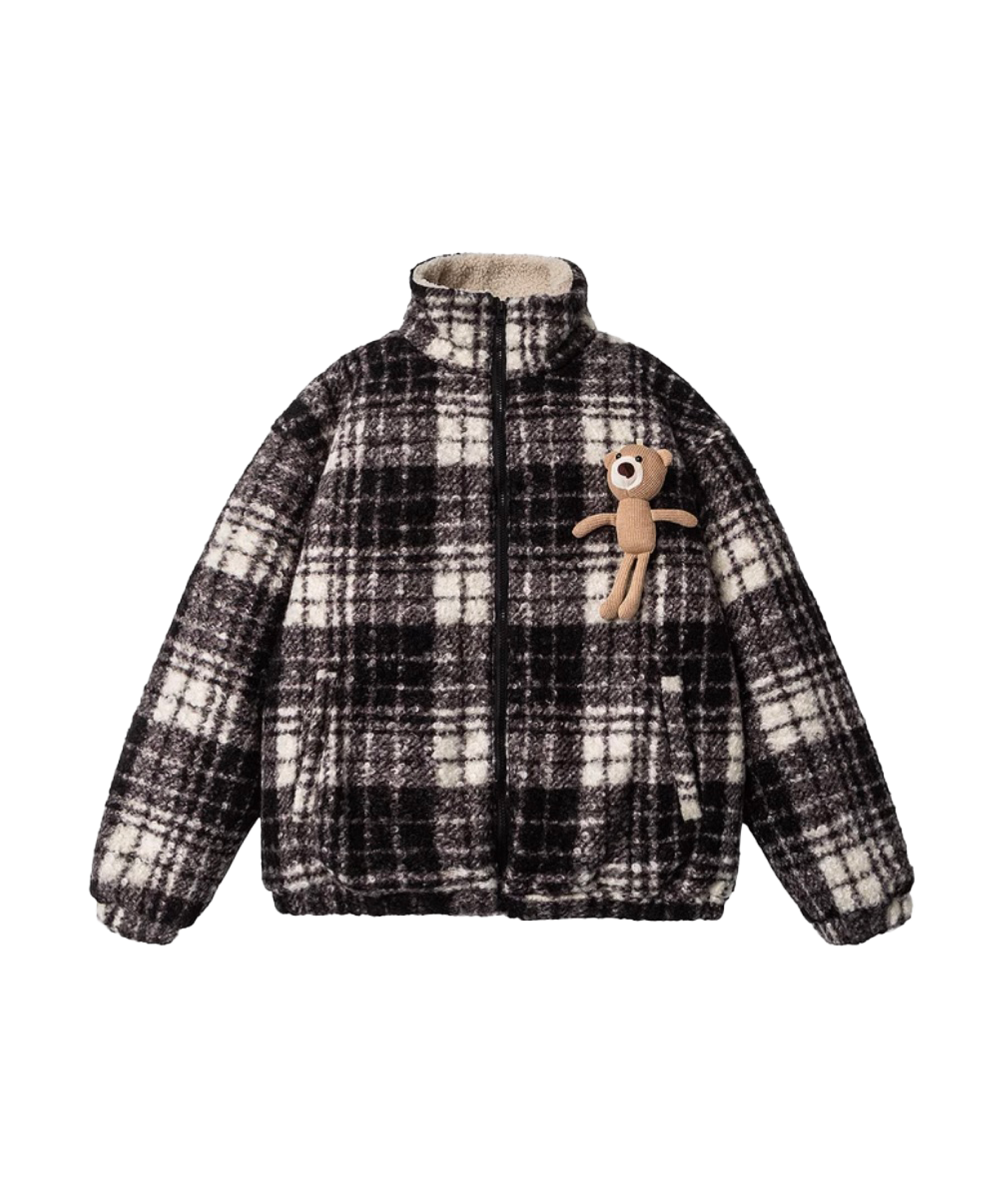 Bear Check Down Coat