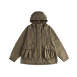 Sheer Quilting Hooded Jacket