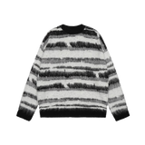 Abstract Mohair Stripe Sweater