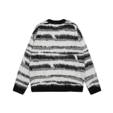 Abstract Mohair Stripe Sweater