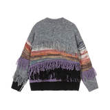 Fringe Layered Jeresy Sweater