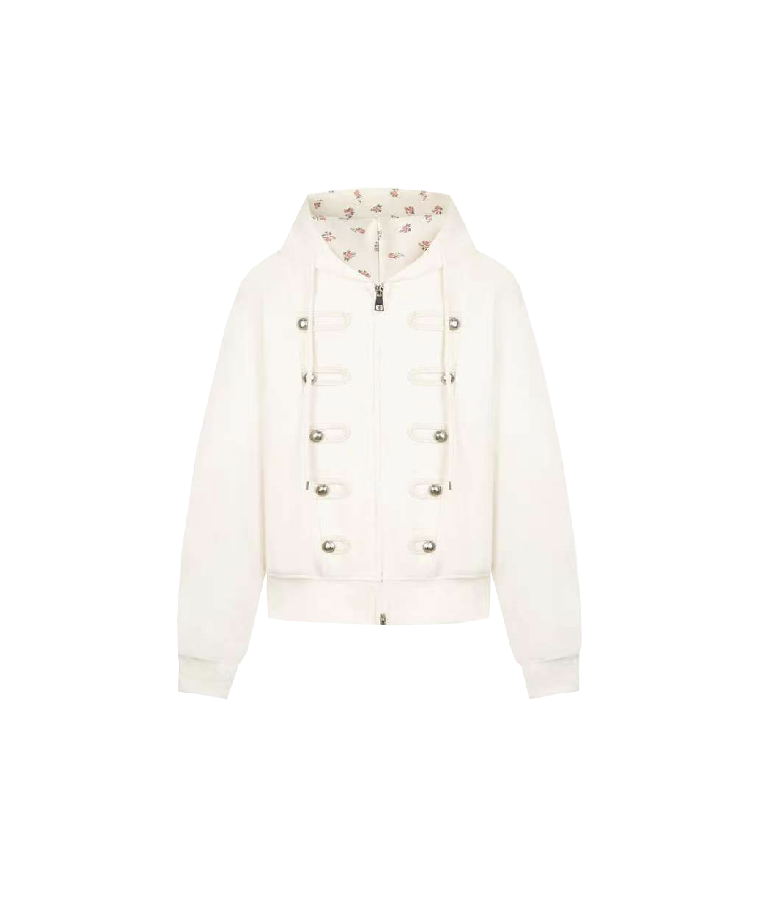 Double Zip Rivet Hoodie