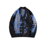 Color Point Broken Style Cardigan