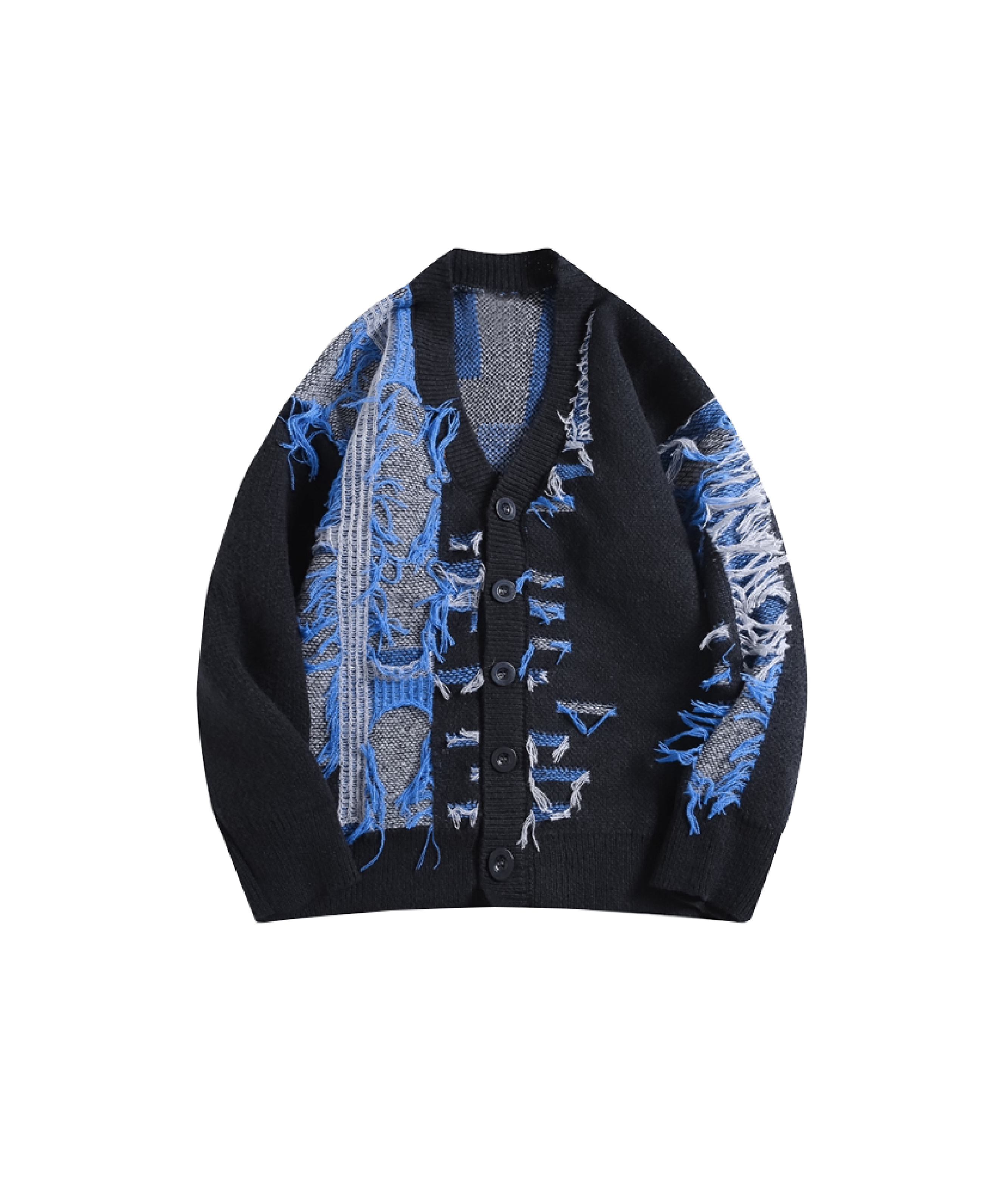 Color Point Broken Style Cardigan