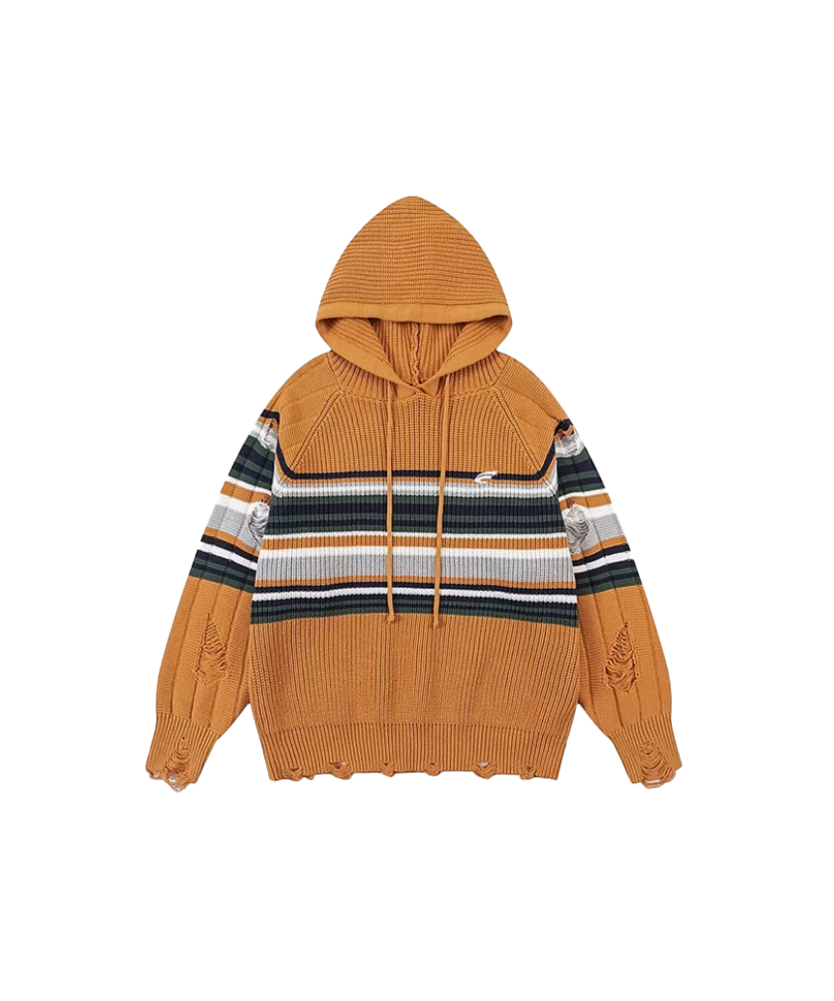 Broken Jeresy Knit Hoodie