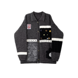 Mixed Texture Patchwork Cardigan