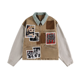 Retro Sticker Baseball Jacket