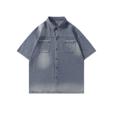 Star Embroidery Denim Shirt