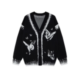 Visual Butterfly Jacquard Cardigan