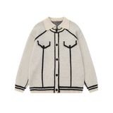 Line Deco Button Cardigan