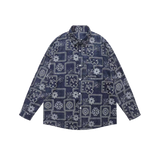 Floral Geometric Jacquard Shirt