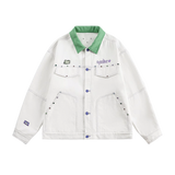 Beads Piping Denim Jacket