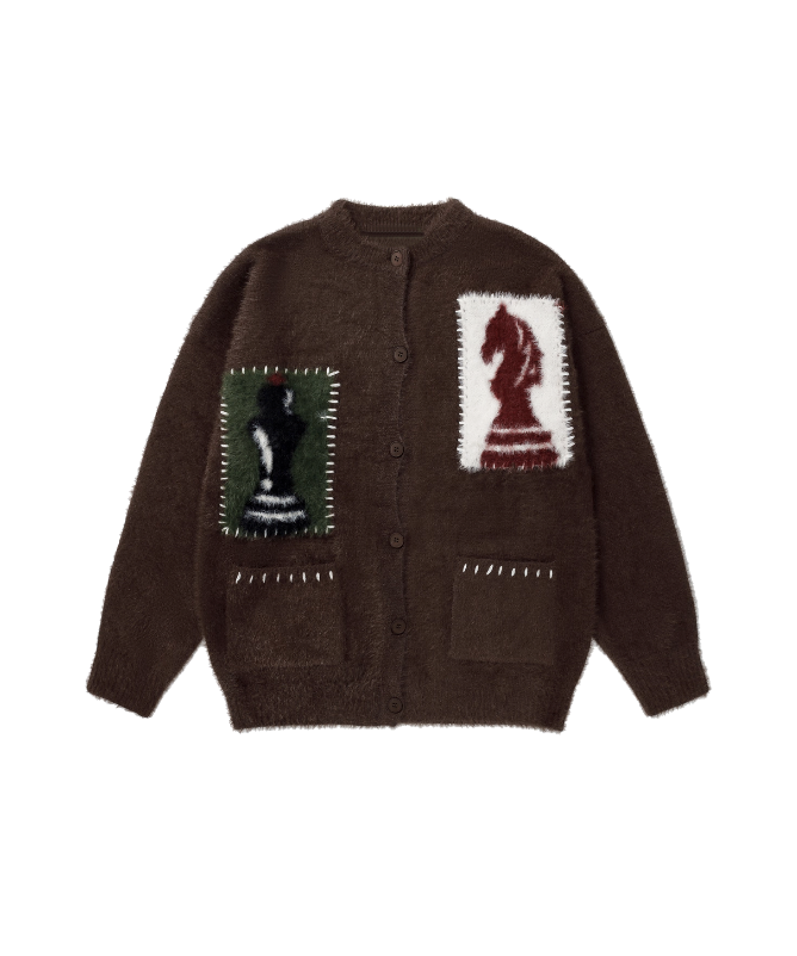 Chess Jacquard Cardigan