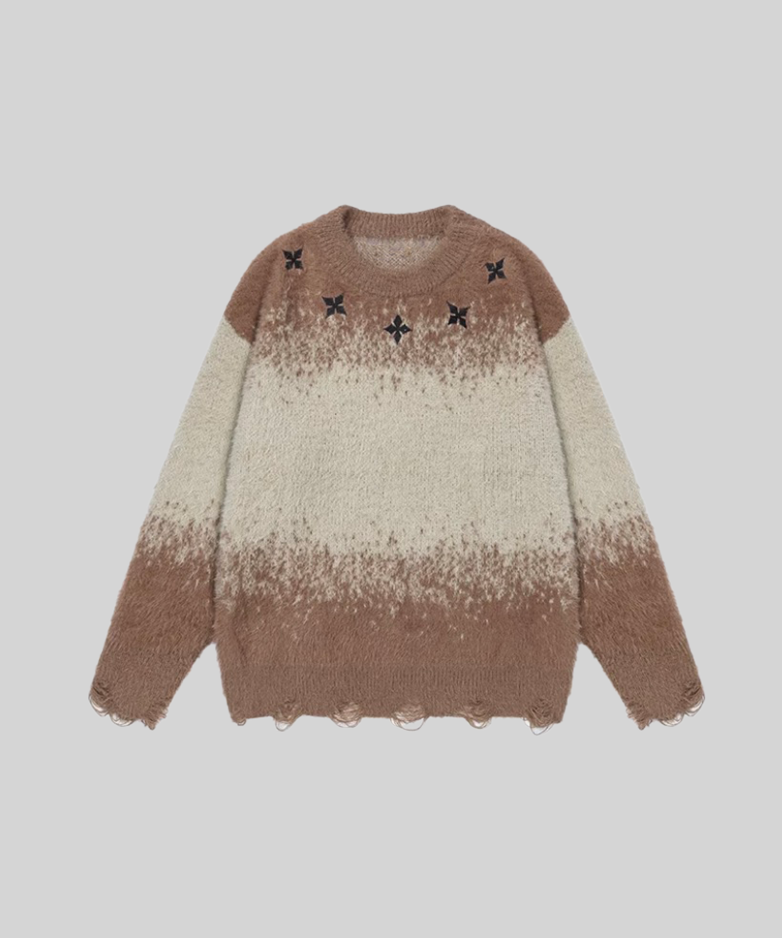 Gradient Mohair Fluffy Sweater