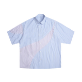 Vintage Blue Striped Shirt