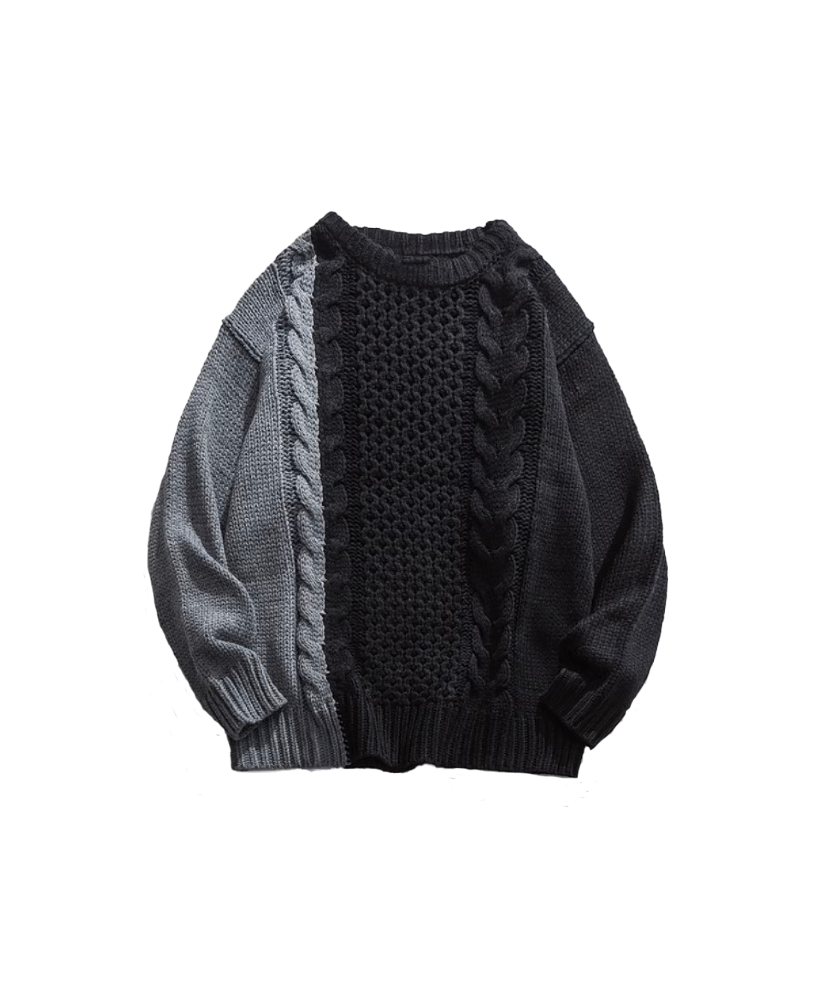 Half Docking Rib Sweater